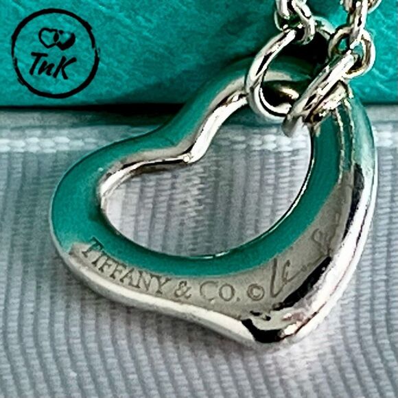 Tiffany Elsa Peretti Five Station Open Heart Bracelet - Silver - 7” - Picture 3 of 13